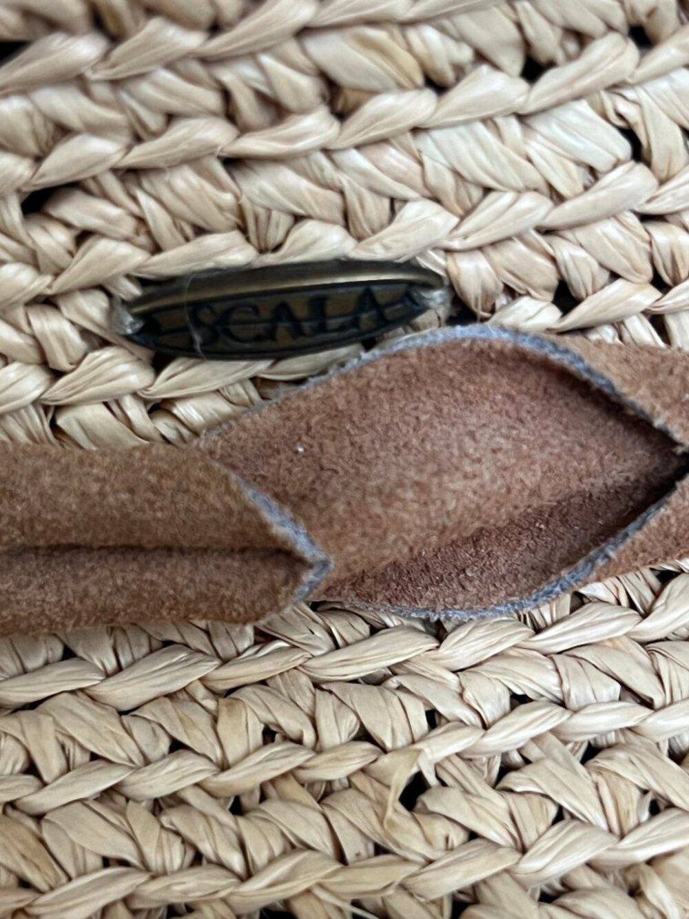 Scala Raffia Straw Sun Hat Wide Rolled Brim Natural Woven Beach Garden Resort - Picture 6 of 10